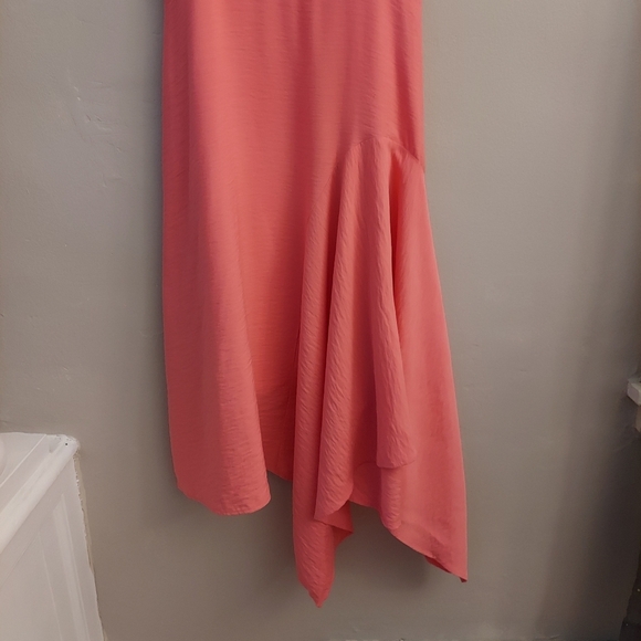 ANN TAYLOR Asymmetric Hem Flare Sleeveless Midi Dress - Picture 7 of 12